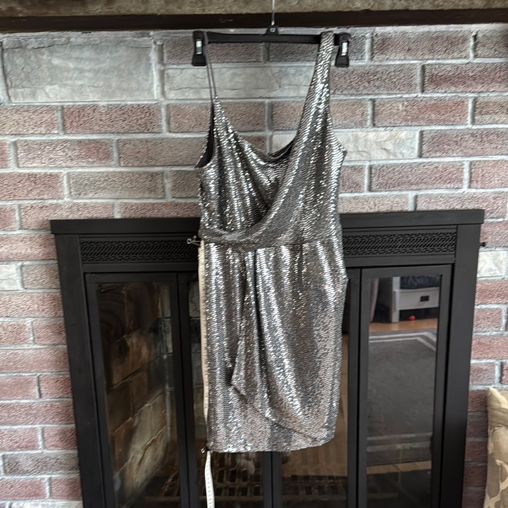 Silver Sequin Dress